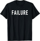 Failure Women's Classic Modern Black , Small, Short Sleeve, Relaxed Fit, Cotton, Sports, Failure T-Shirt - T-Shirt | Black