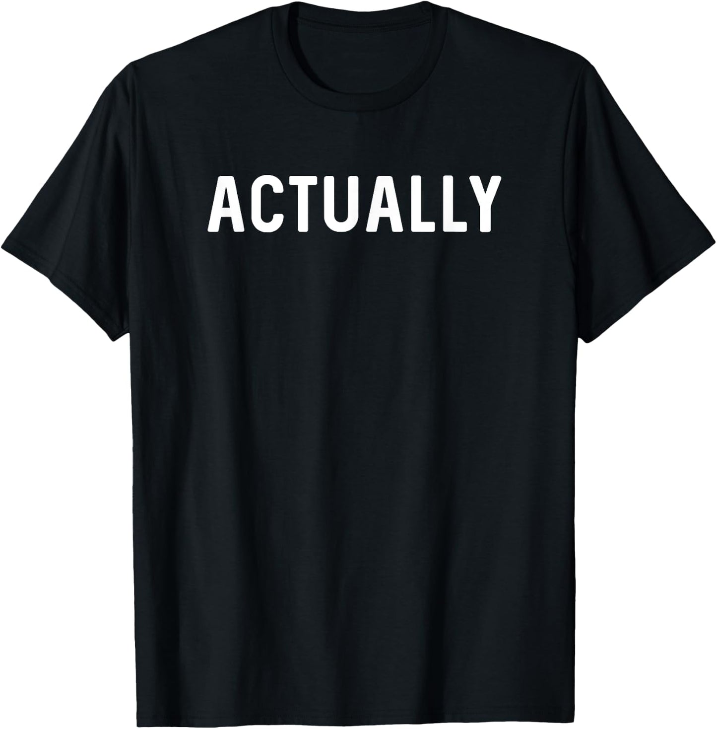 Actually Men's Black Letter Print T-Shirt - T-Shirt | Black