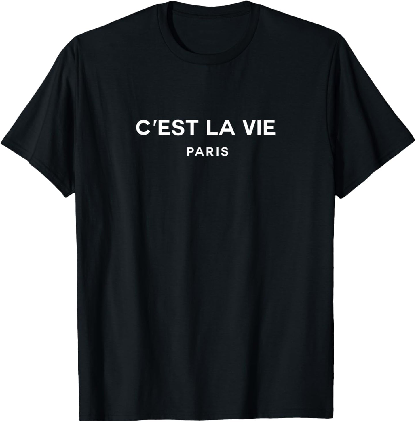 C'est La Vie Paris France, vintage , Small, Black T-Shirt - T-Shirt | Black