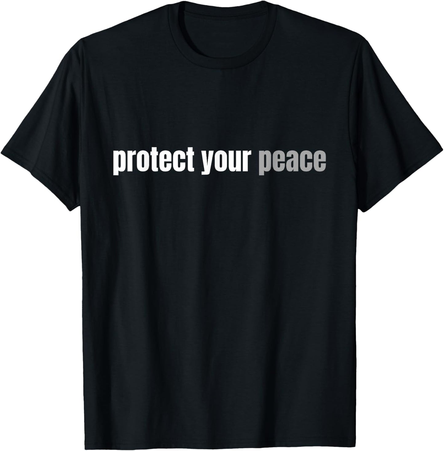 Protect Your Peace | Calm Tranquility Relax Mental Health T-Shirt - T-Shirt | Black