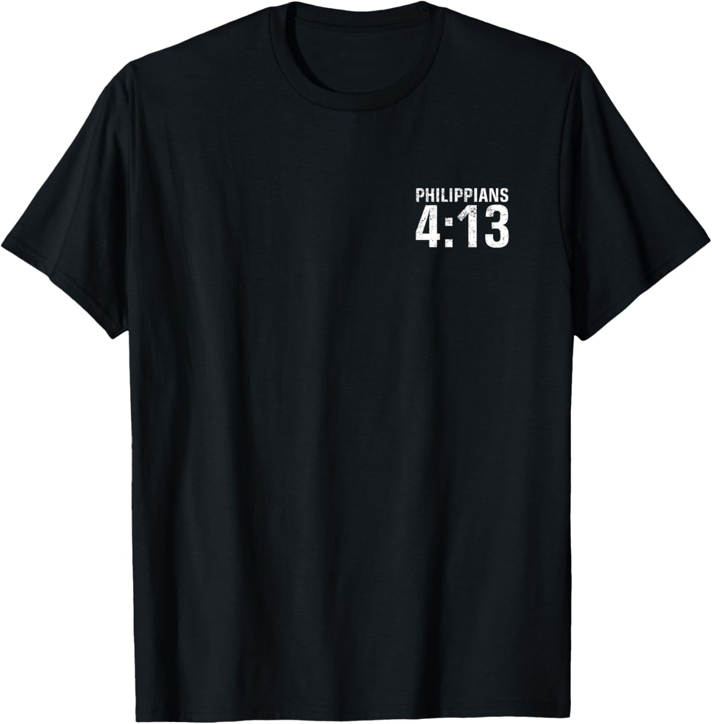Philippians 4:13 I Can Do All Front and Back Print Christian T-Shirt - T-Shirt | Black