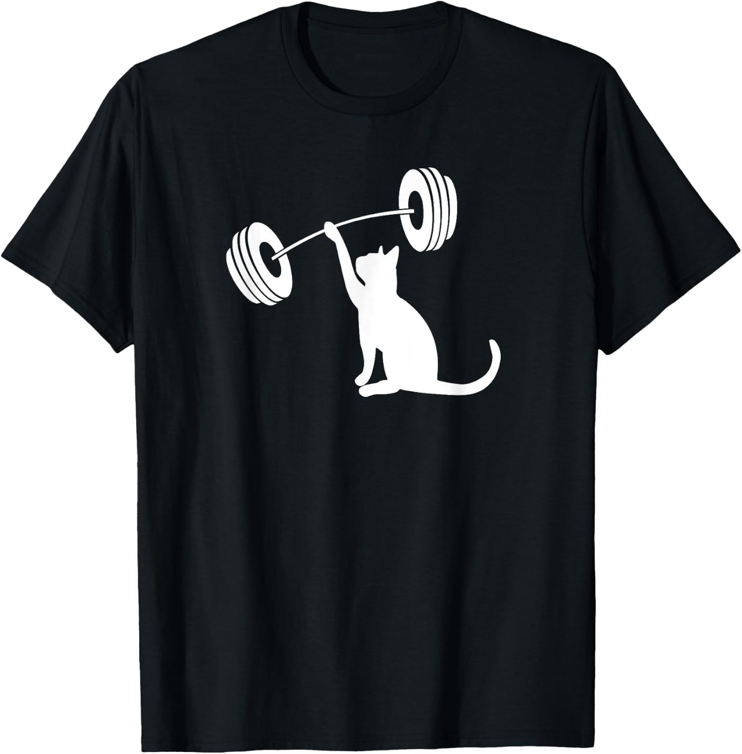 Funny Fitness Weight Strength Gym Cat Lifting Women T-Shirt - T-Shirt | Black