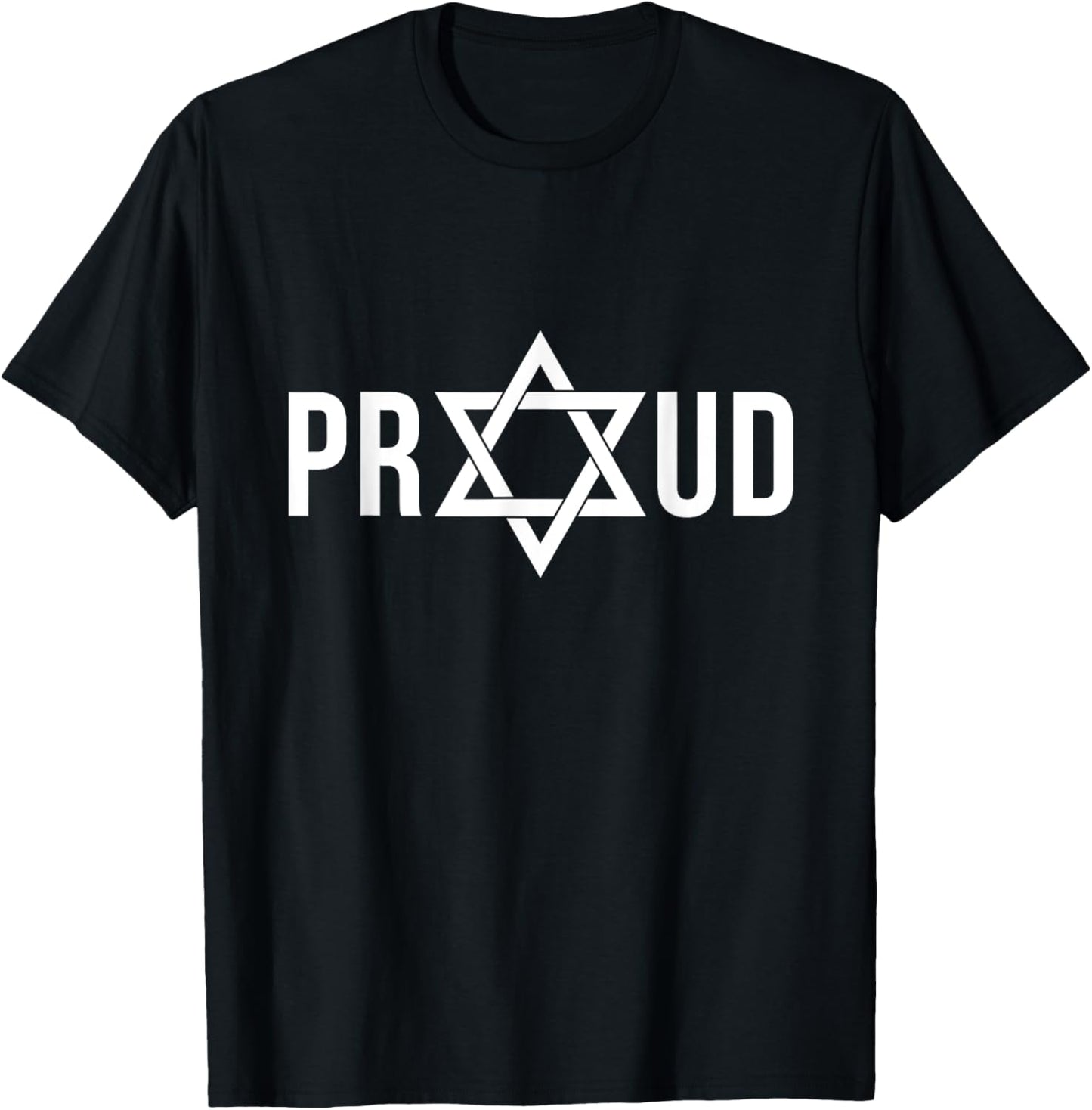 Proud Star of David Jewish Hebrew Israel Pride T-Shirt - T-Shirt | Black