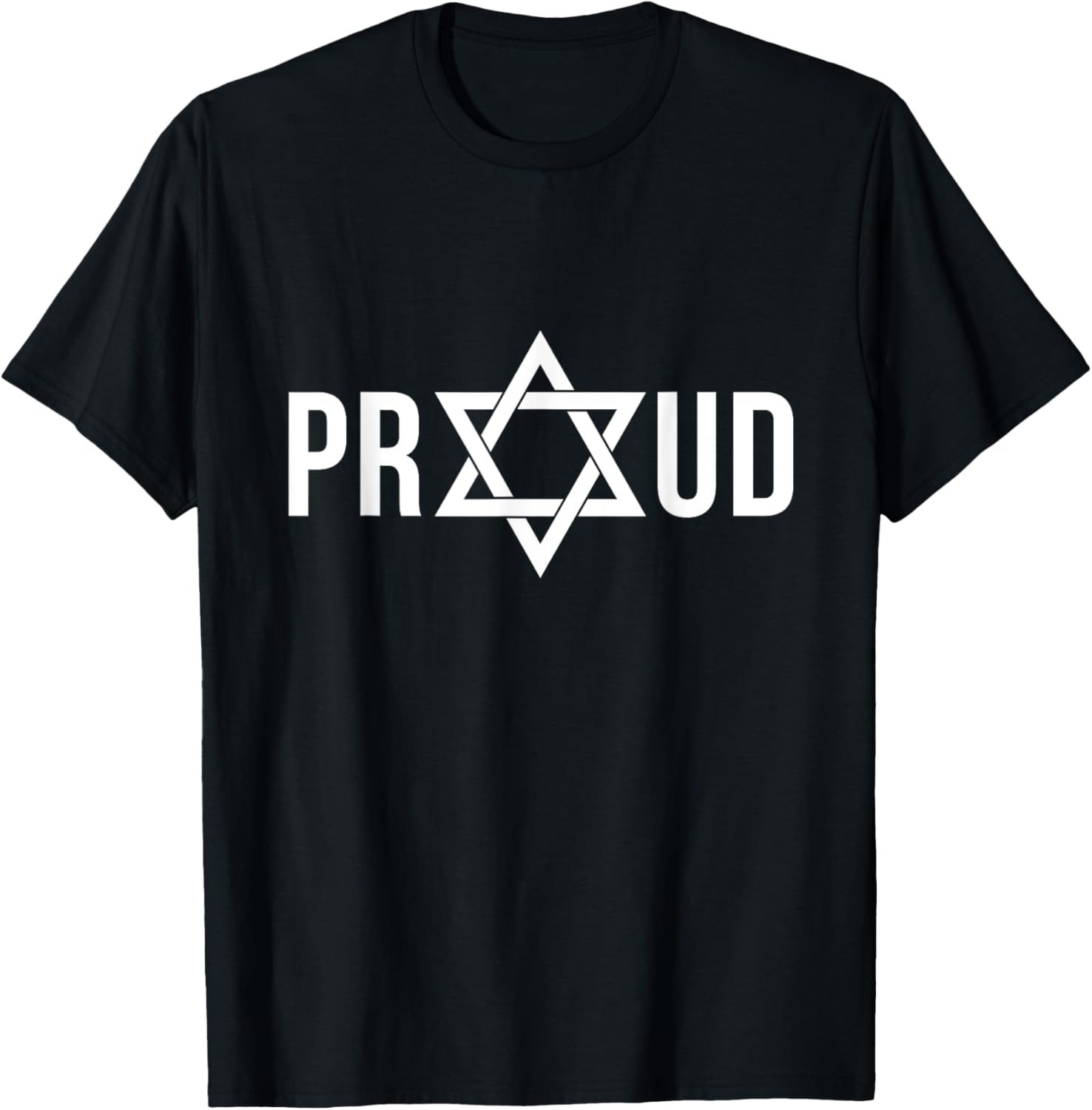 Proud Star of David Jewish Hebrew Israel Pride T-Shirt - T-Shirt | Black