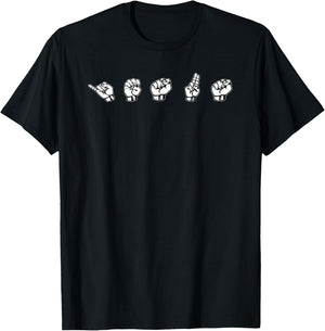Sign Language Jesus Christian ASL T-Shirt - T-Shirt | Black