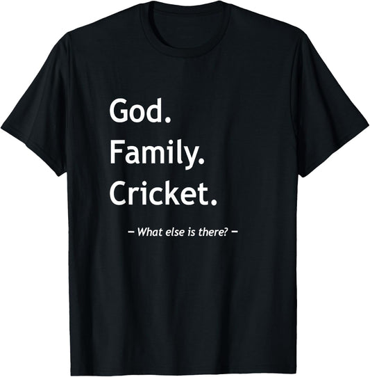 Christian Faith Jesus Christianity God Family Sport Cricket T-Shirt - T-Shirt | Black