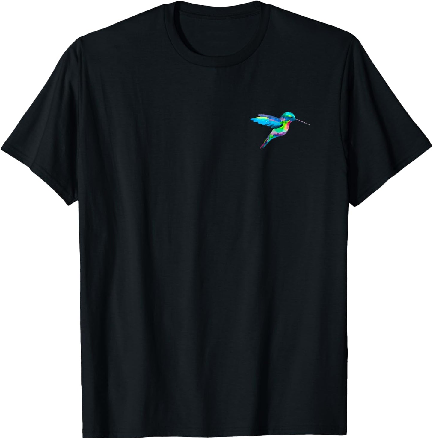 Hummingbird in pocket - Watercolor hummingbird gift T-Shirt - T-Shirt | Black