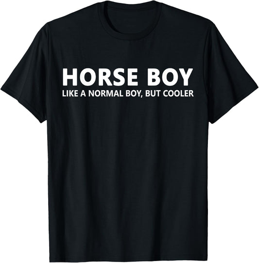 Horseback Riding Boy Horse Boy T-Shirt - T-Shirt | Black