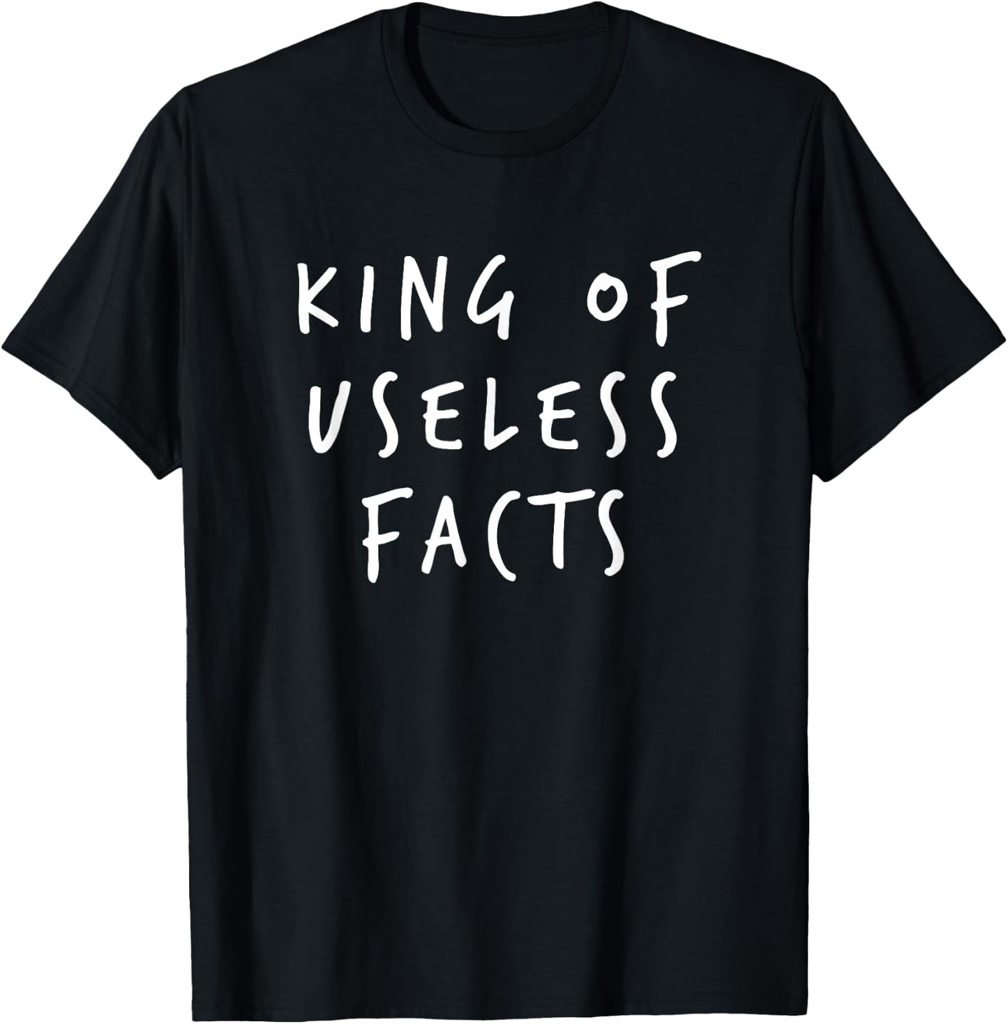 King of Useless Facts, Best Knowledge Quiz Show Competitor T-Shirt - T-Shirt | Black
