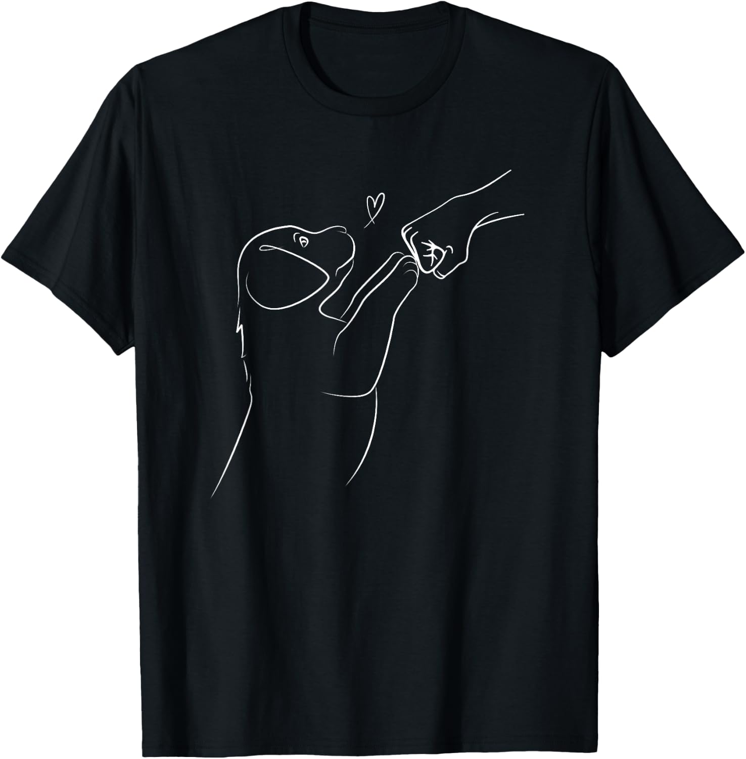 Dog Fist Bump, Dog And People Punch Hand, Dog's Paw, Dog Man T-Shirt - T-Shirt | Black