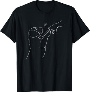 Dog Fist Bump, Dog And People Punch Hand, Dog's Paw, Dog Man T-Shirt - T-Shirt | Black
