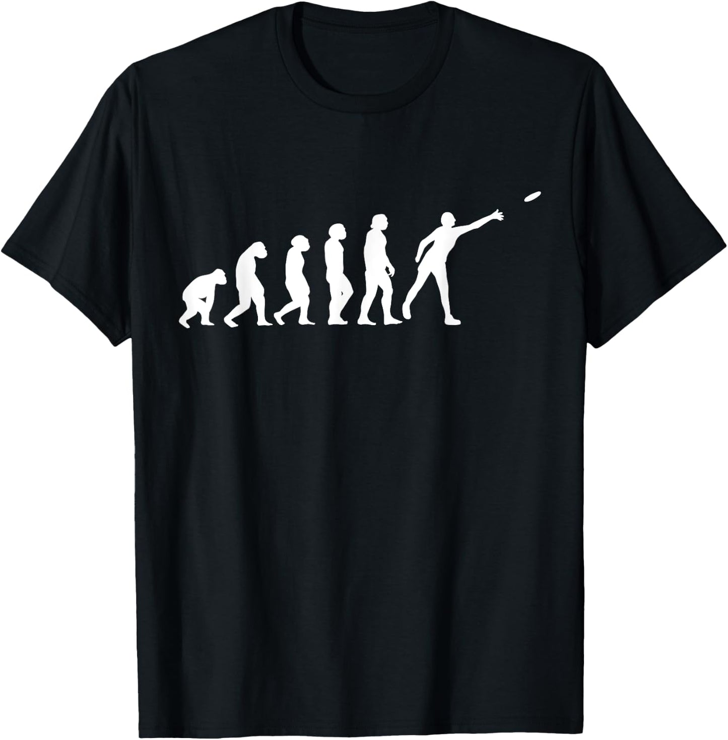 Disc Golf Evolution Of Man Golfing Funny Monkey Modern Ape T-Shirt - T-Shirt | Black