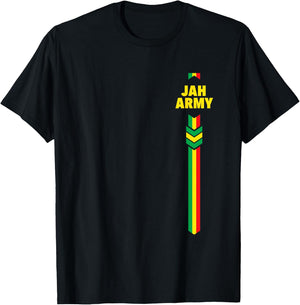 Jah Army Ras Tafari His Imperial Majesty Haile Selassie I T-Shirt - T-Shirt | Black