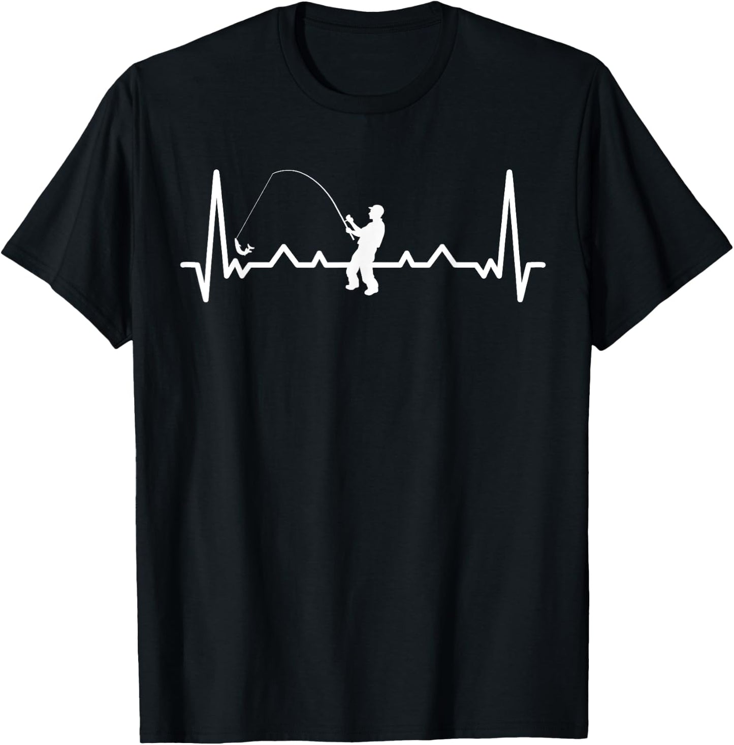 Heartbeat fishing T-Shirt - T-Shirt | Black