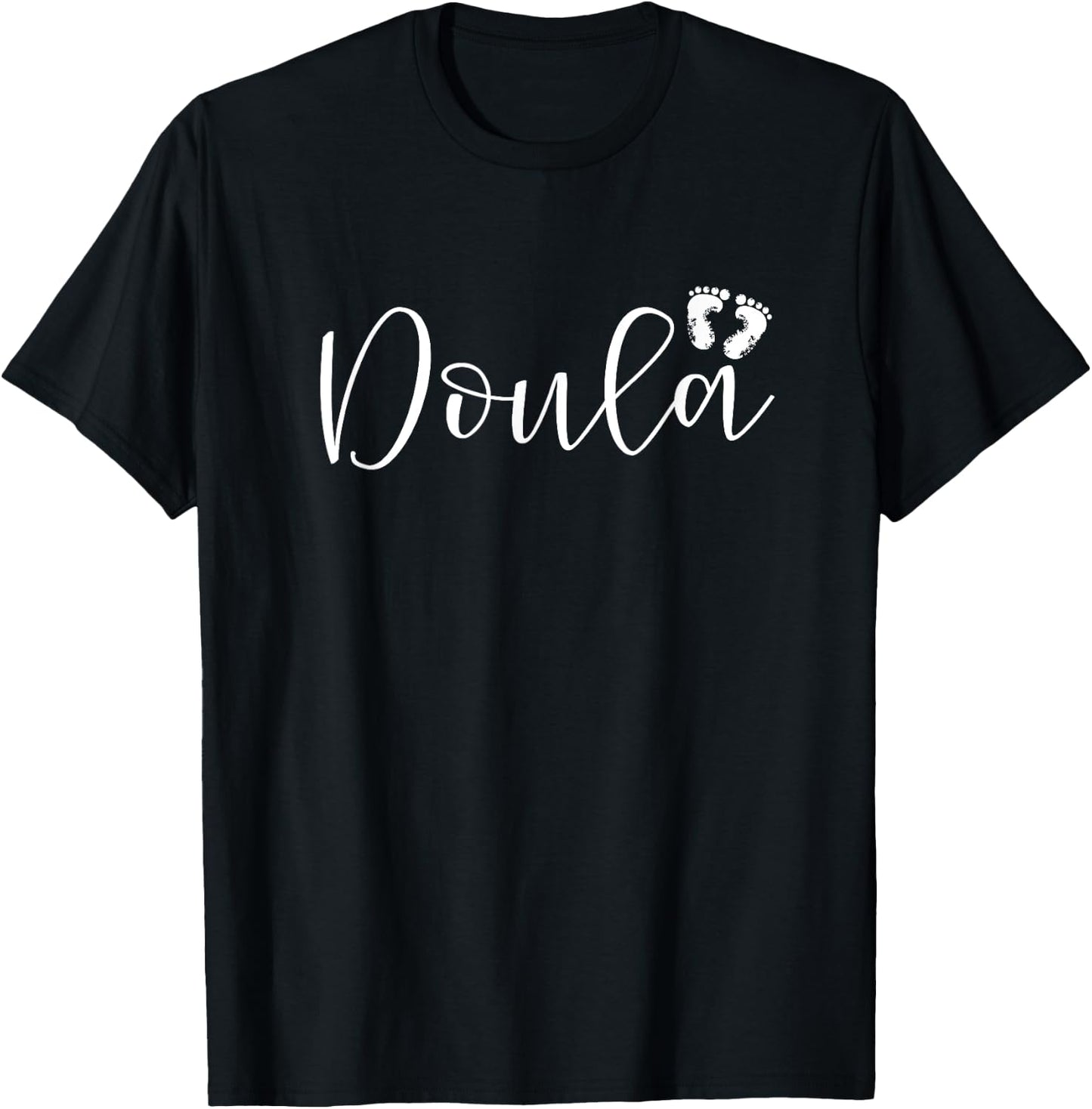 Cute Doula with Baby Feet T-Shirt - T-Shirt | Black