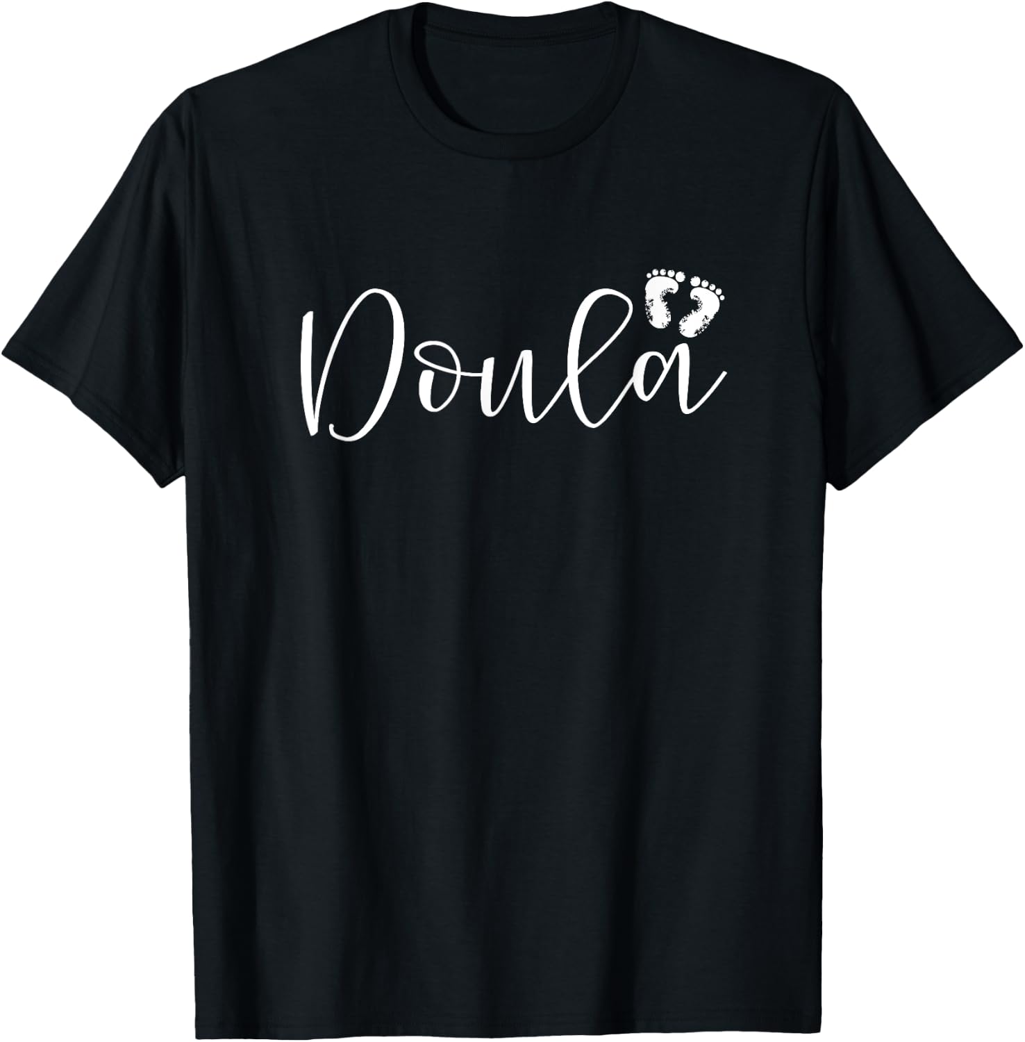 Cute Doula with Baby Feet T-Shirt - T-Shirt | Black