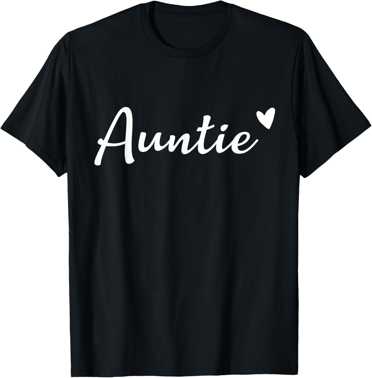 Auntie Cute Heart Funny Auntie Mother's Day T-Shirt - T-Shirt | Black