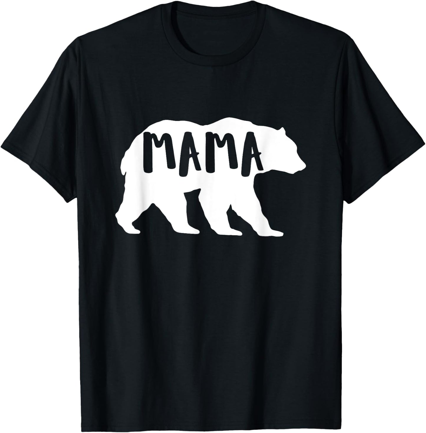 Mothersday | Cute Mama Bear for Outdoor & Nature Moms T-Shirt - T-Shirt | Black