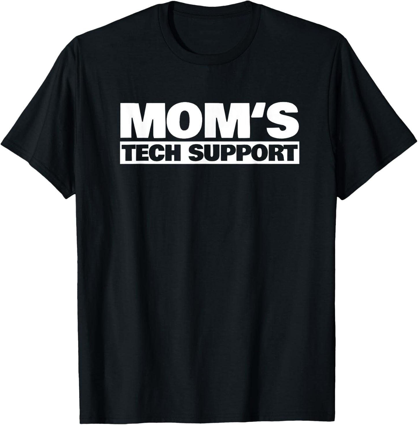 Mom's Tech Support T-Shirt - T-Shirt | Black