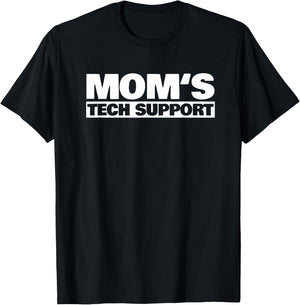 Mom's Tech Support T-Shirt - T-Shirt | Black