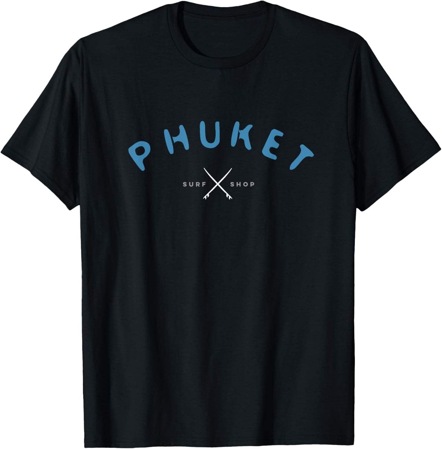 Phuket Thailand Surf Graphic T-Shirt - T-Shirt | Black