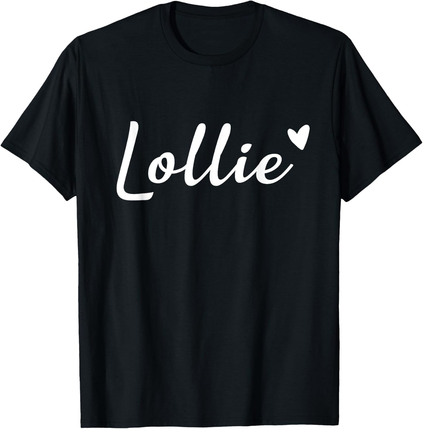 Lollie Cute Heart Funny Grandma Mother's Day T-Shirt - T-Shirt | Black