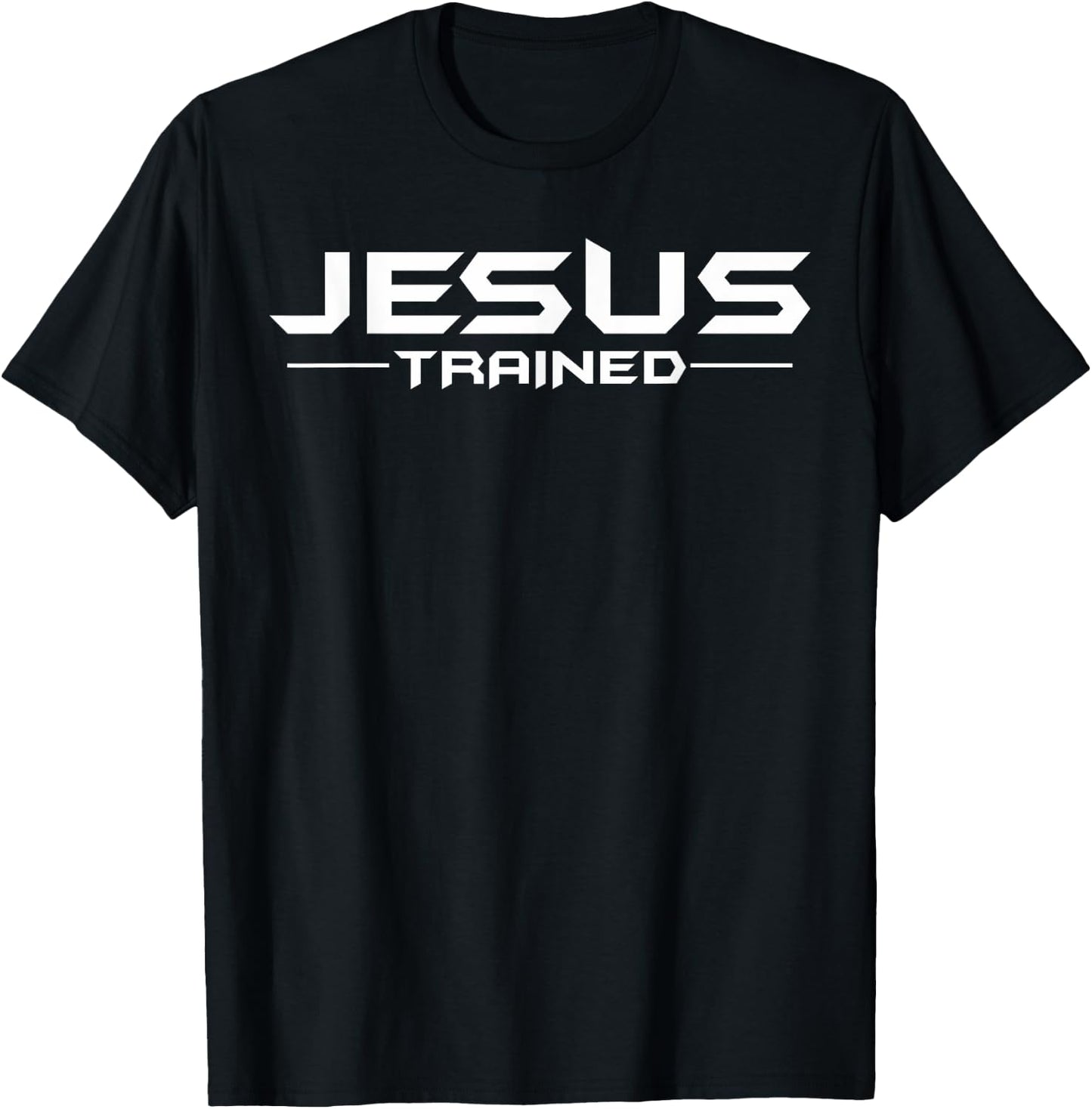 Jesus Trained Classic Wrestling Wrestler Wrestle, Christian2 T-Shirt - T-Shirt | Black
