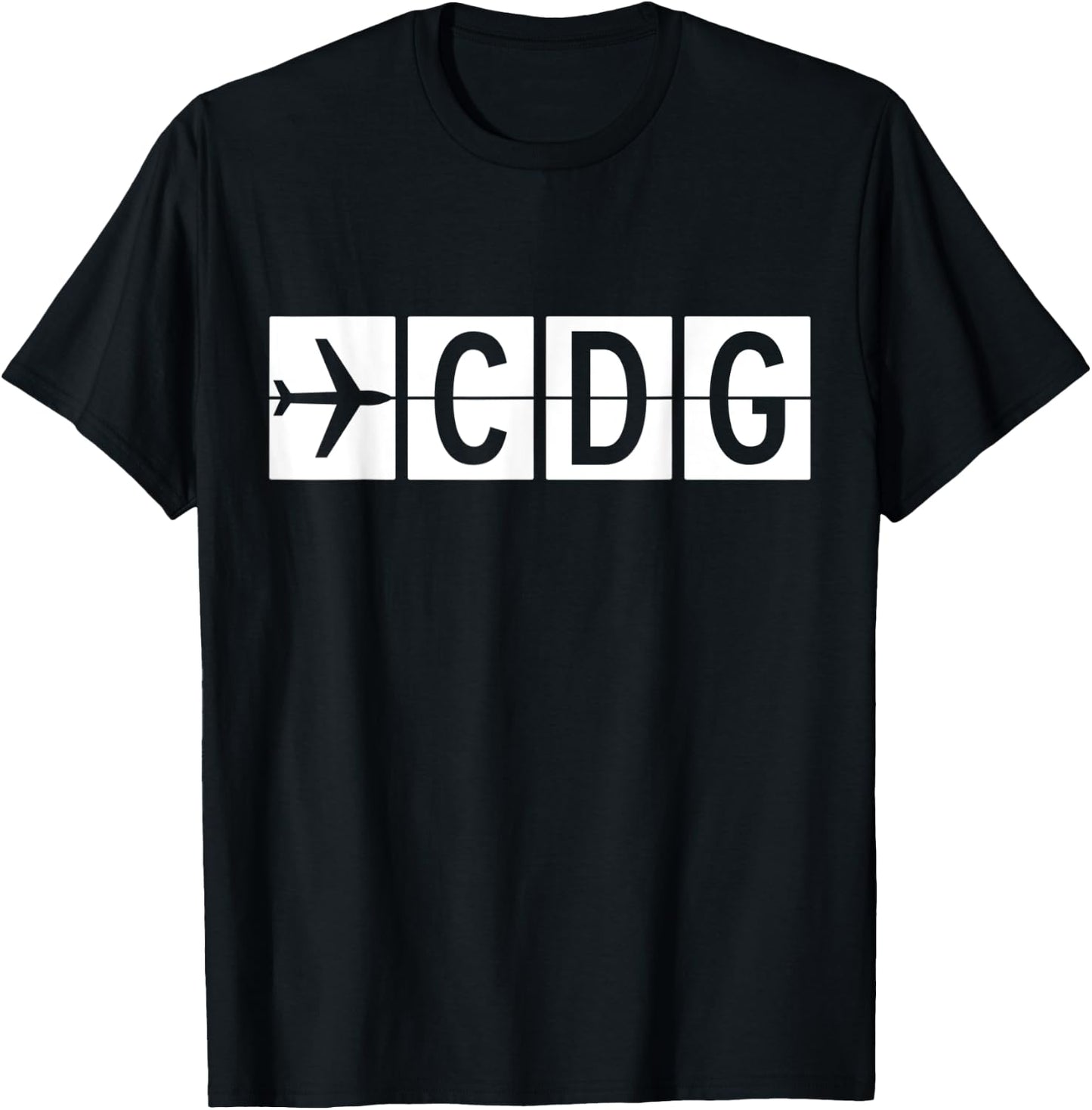 CDG Paris France Airport T-Shirt - T-Shirt | Black