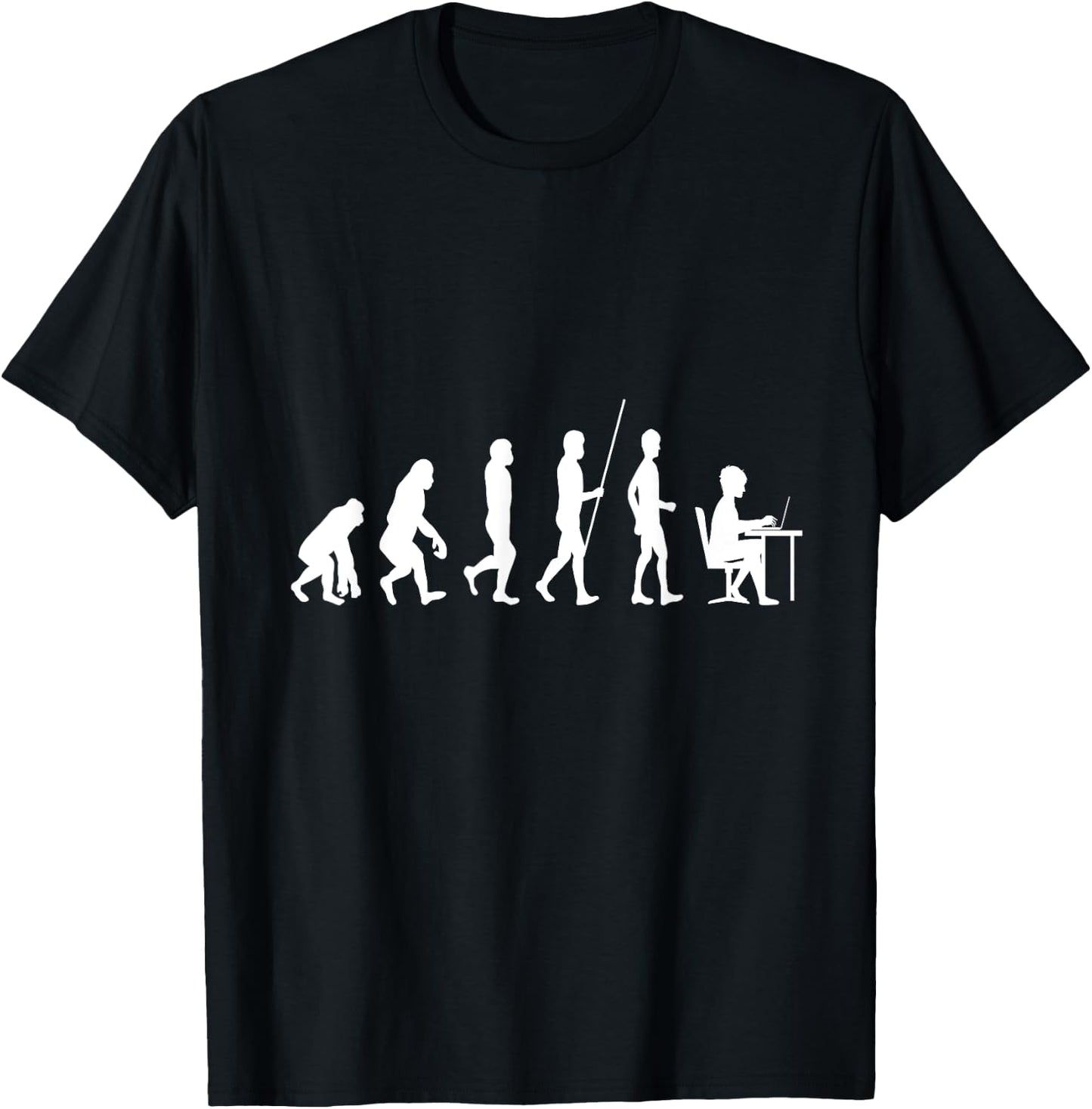 Computer Geek Gift Funny Programmer Evolution T-Shirt - T-Shirt | Black