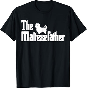 The MalteseFather Funny Maltese Dad Men | Dog Lover Gifts T-Shirt - T-Shirt | Black