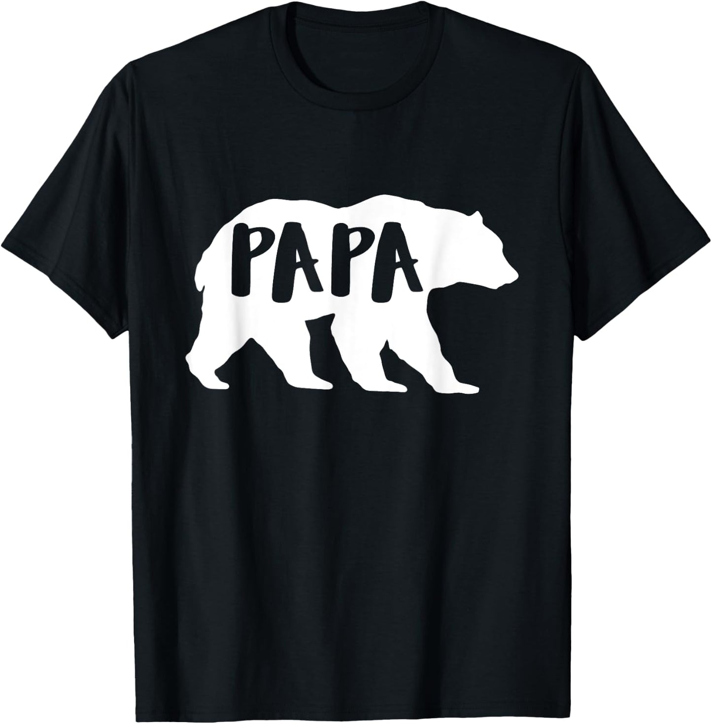 Fathersday | Fun Papa Bear for Outdoor & Nature Dads T-Shirt - T-Shirt | Black