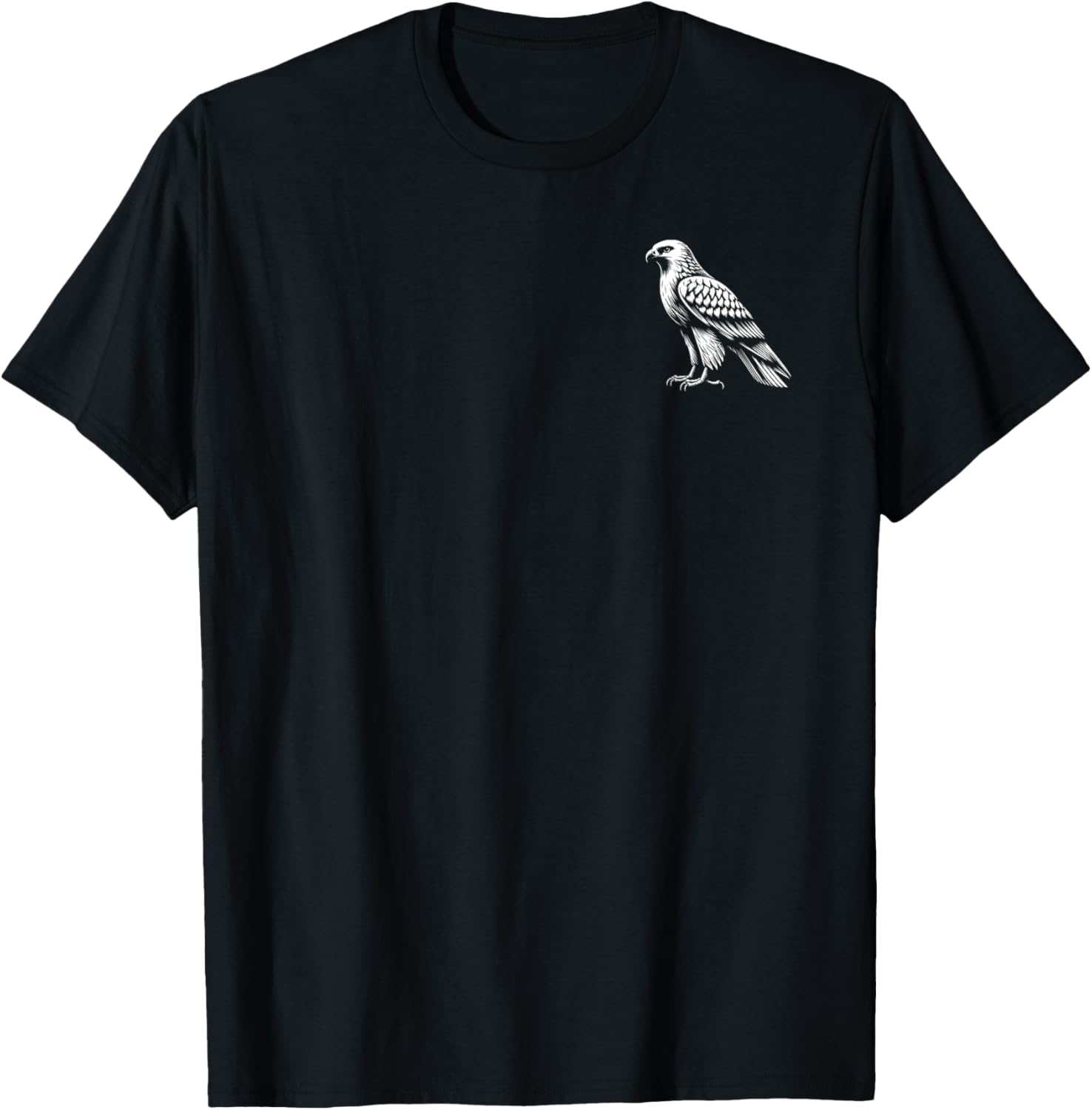 Hawk Dad Mom Lover - Monochromatic Hawk T-Shirt - T-Shirt | Black