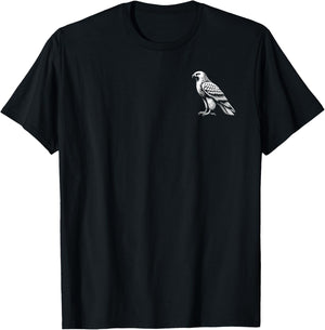 Hawk Dad Mom Lover - Monochromatic Hawk T-Shirt - T-Shirt | Black