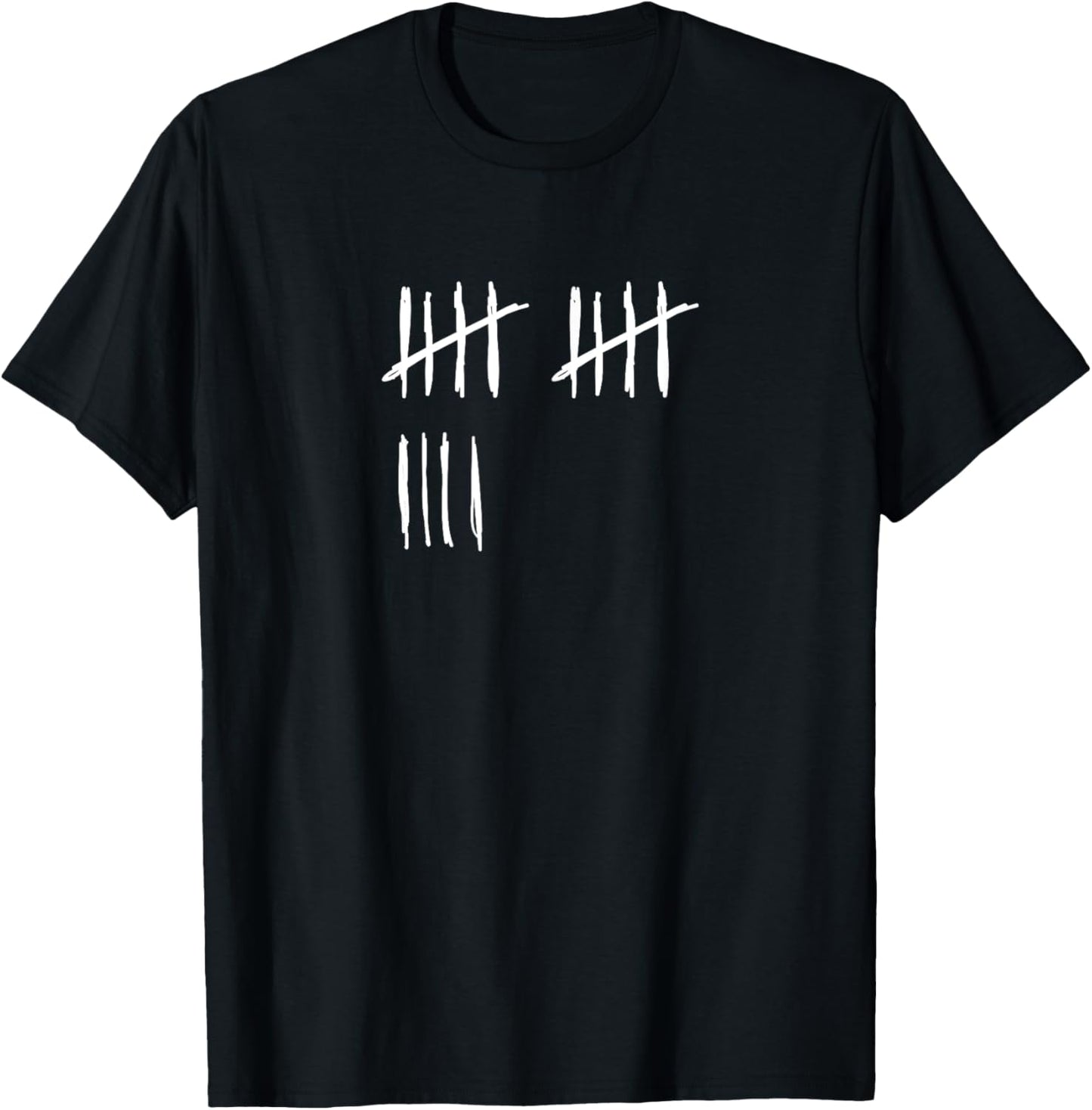 14 Years Done 14th Birthday Old Funny Tally Marks Counting T-Shirt - T-Shirt | Black