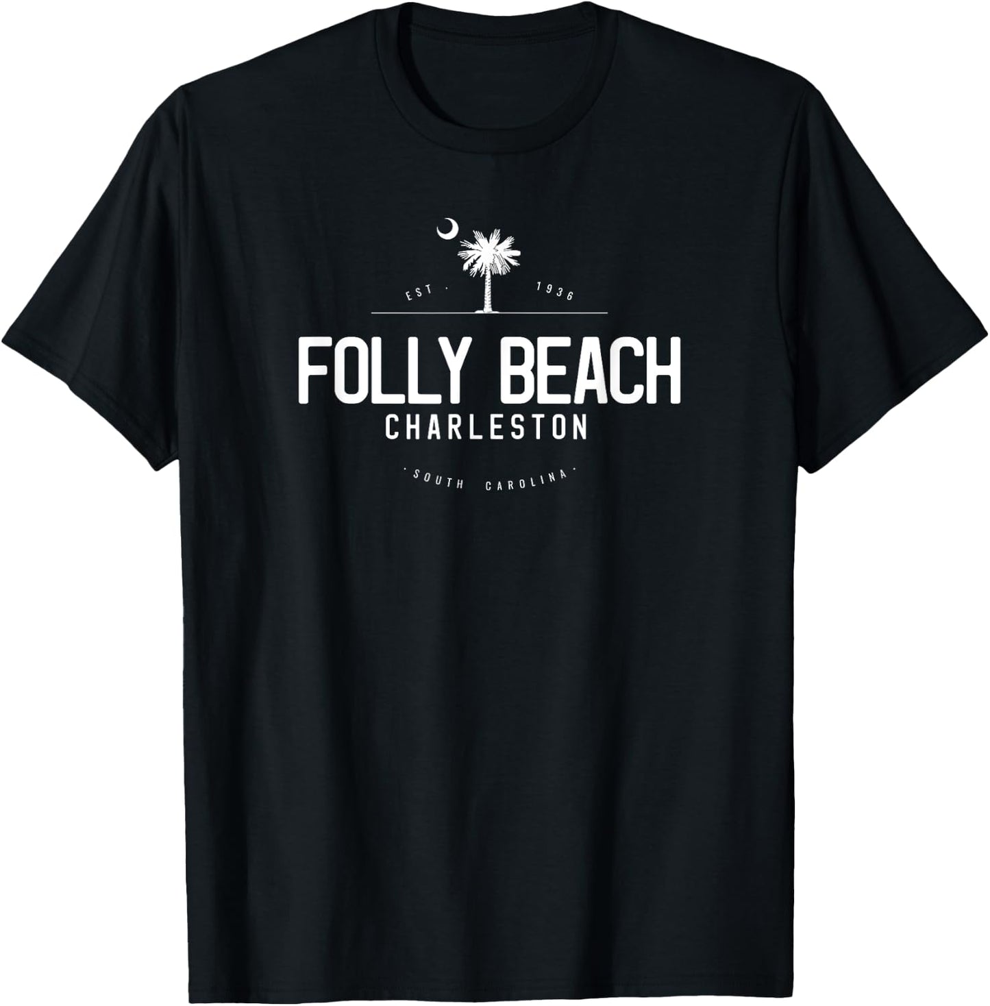 Folly Beach South Carolina Surfing Women Kids T-Shirt - T-Shirt | Black