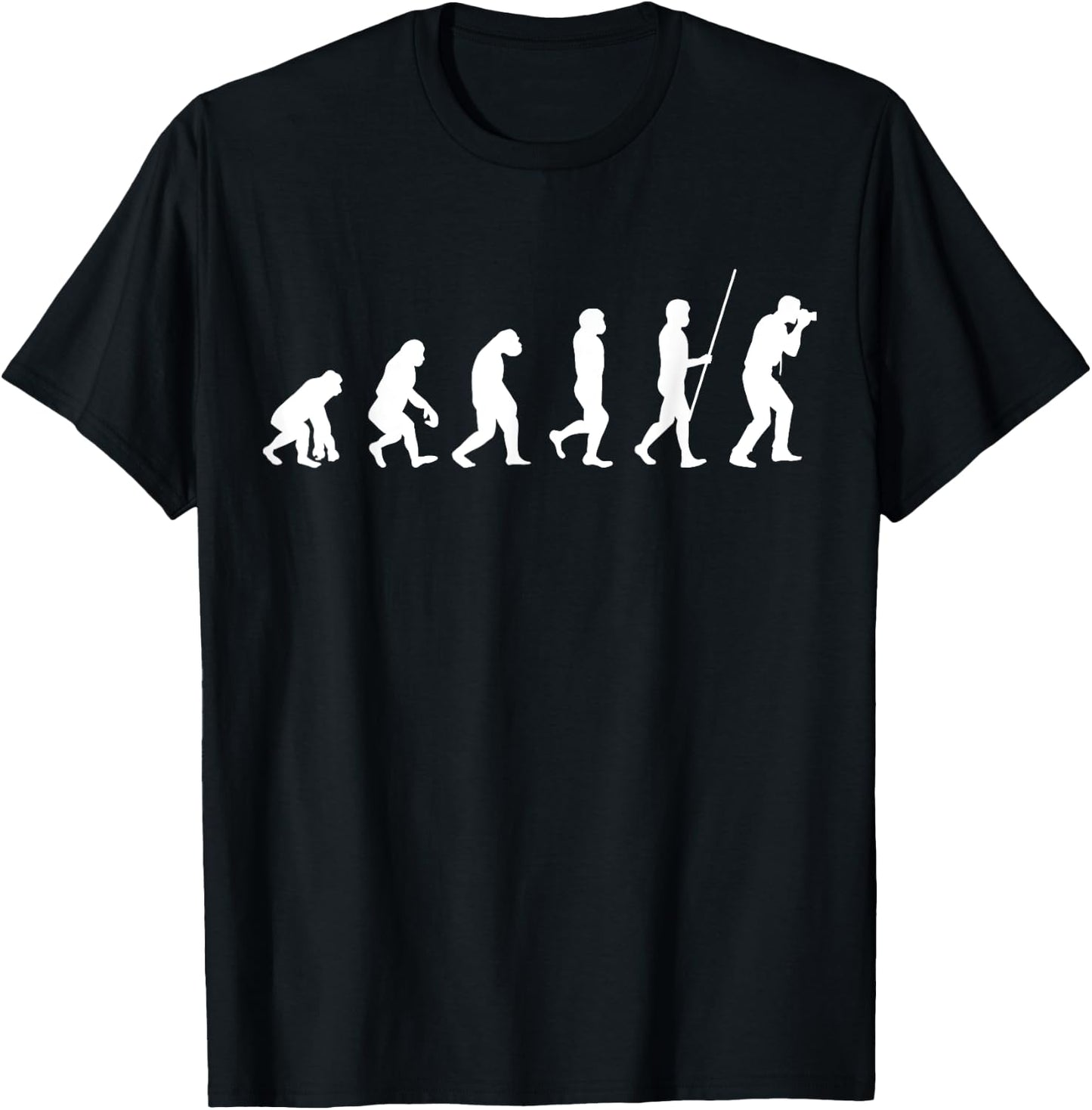 Evolution photographer | Camera photography lovers T-Shirt - T-Shirt | Black