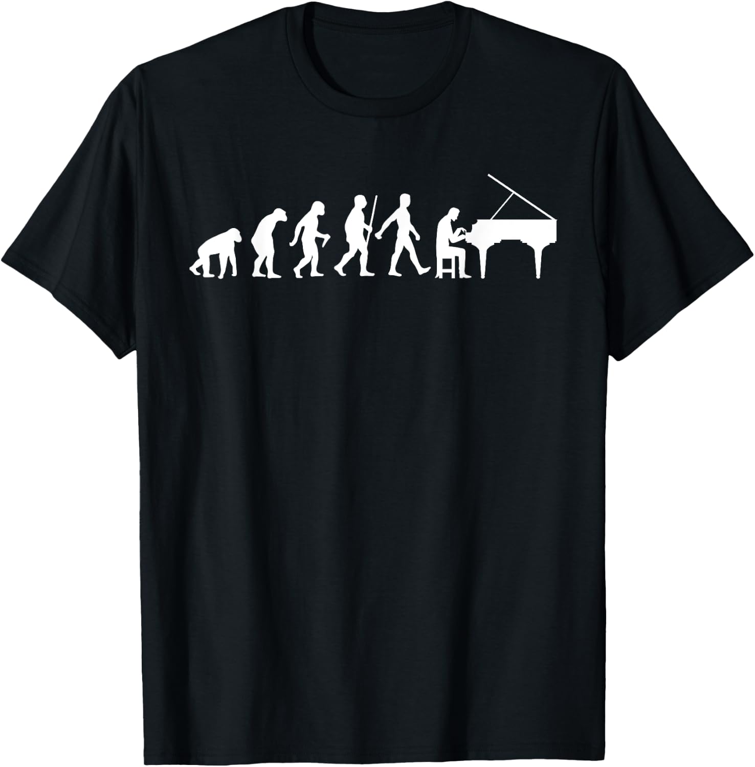 Funny Piano Gift Kids Men Women Cool Pianist Music Lover T-Shirt - T-Shirt | Black