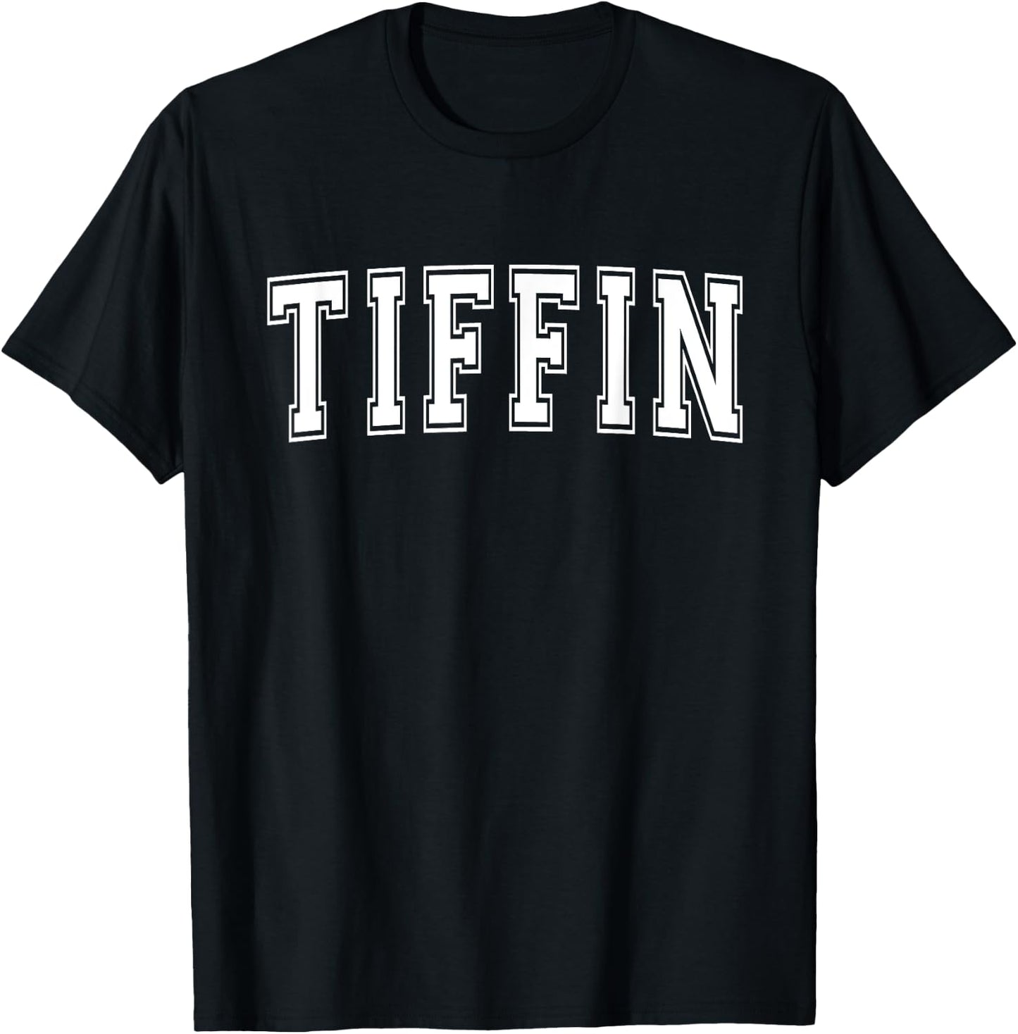 TIFFIN OH OHIO USA Vintage Sports Varsity Style T-Shirt - T-Shirt | Black