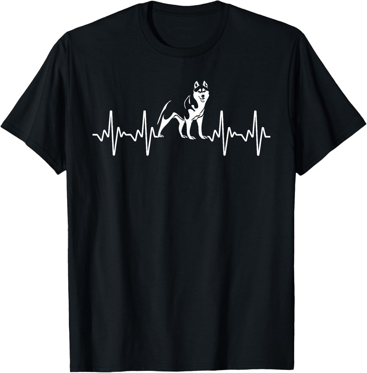 Cute Husky Design Women Dog Siberian Husky Lovers T-Shirt - T-Shirt | Black