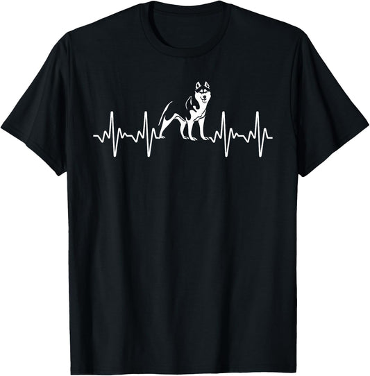 Cute Husky Design Women Dog Siberian Husky Lovers T-Shirt - T-Shirt | Black
