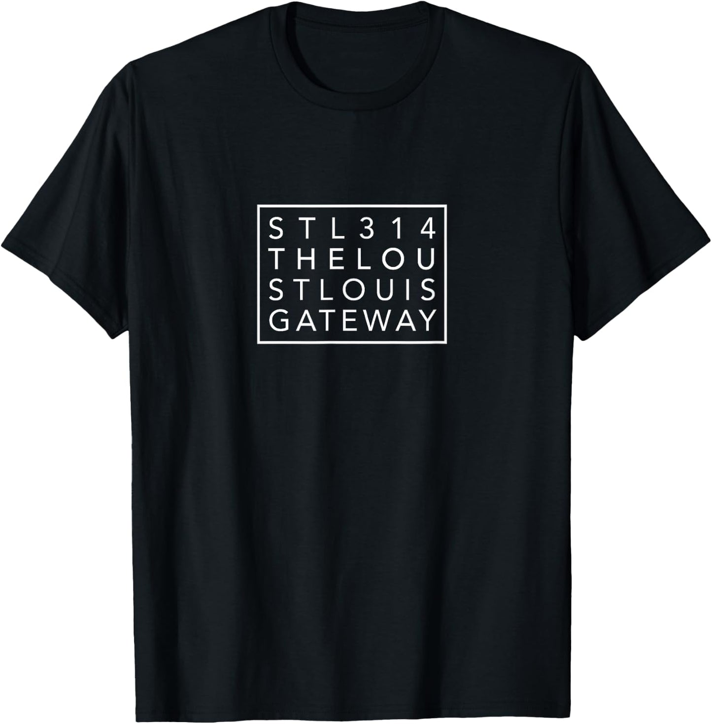 STL 314 The Lou St Louis Gateway Simple Graphic St Louis T-Shirt - T-Shirt | Black