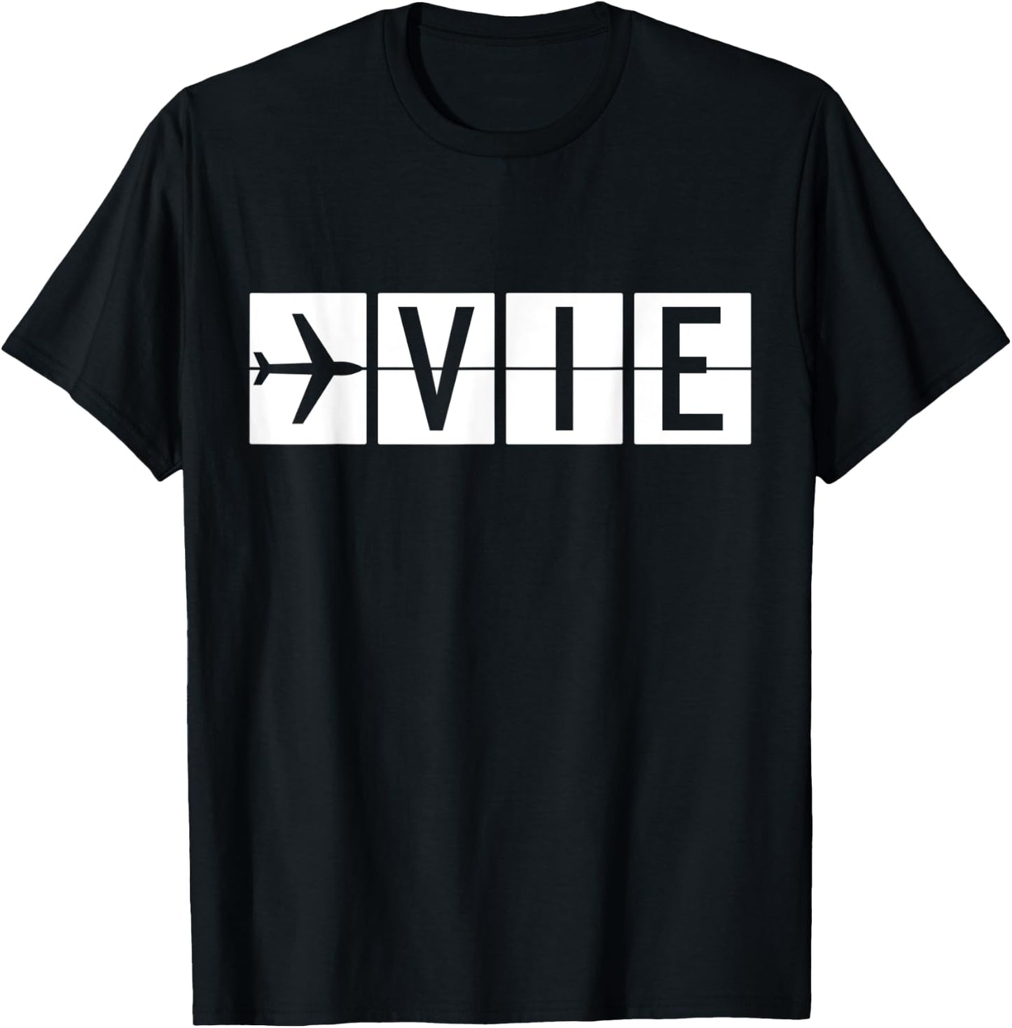 VIE Vienna Austria Airport T-Shirt - T-Shirt | Black