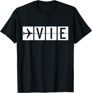 VIE Vienna Austria Airport T-Shirt - T-Shirt | Black