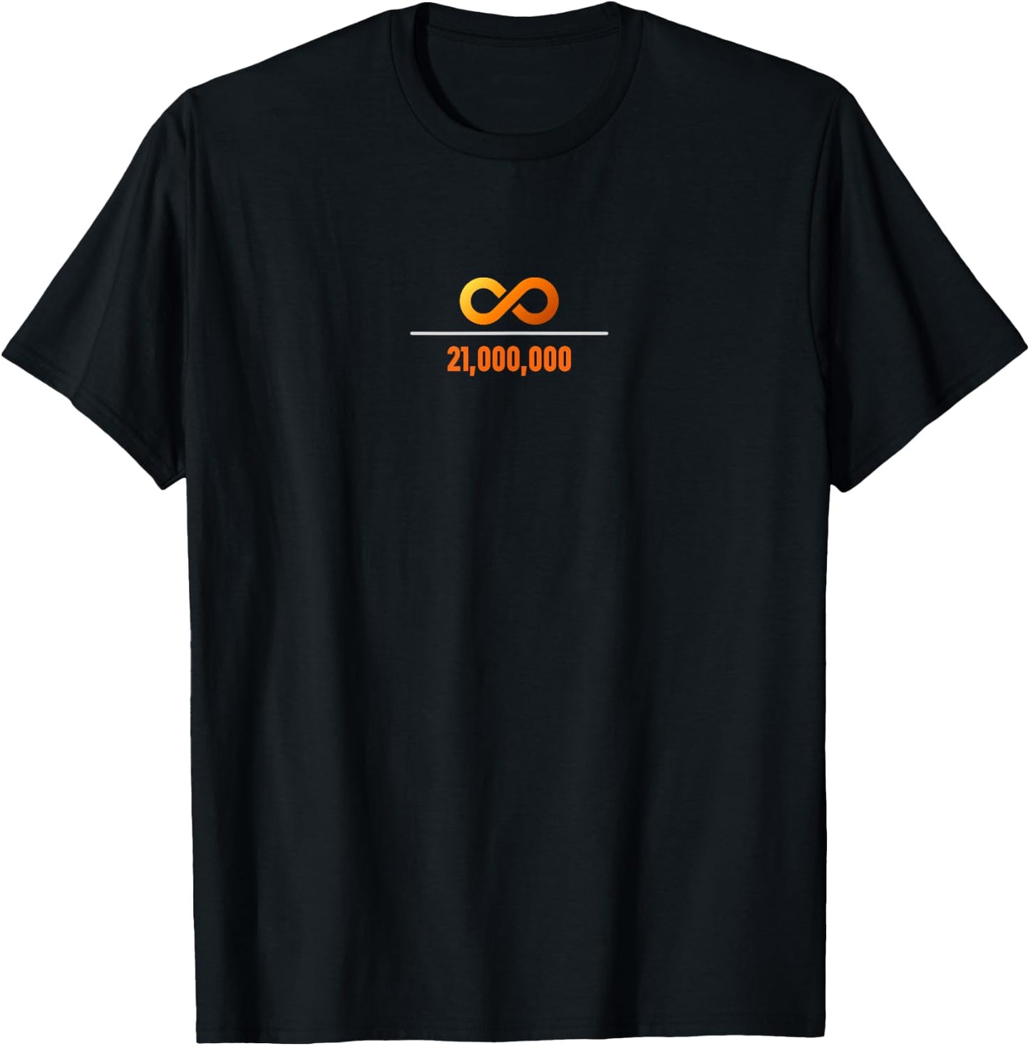 Infinity Divided By 21 Million Scarcity of Bitcoin T-Shirt - T-Shirt | Black