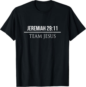 Jeremiah 29:11 Christian Bible Verse Jesus Christ Gifts T-Shirt - T-Shirt | Black