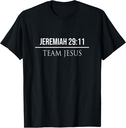 Jeremiah 29:11 Christian Bible Verse Jesus Christ Gifts T-Shirt - T-Shirt | Black