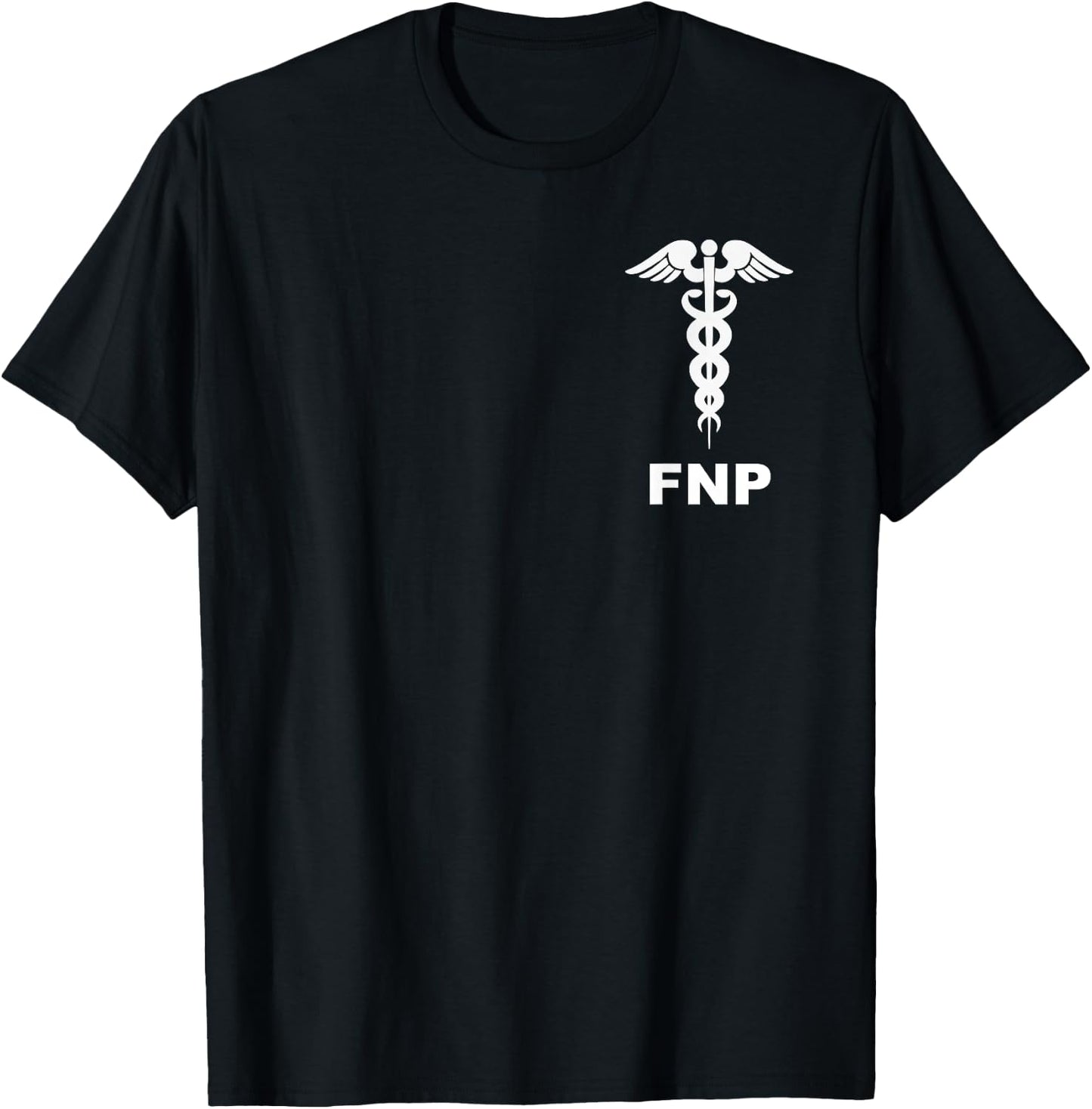 Family Nurse Practitioner Nurse Symbol Medical Caduceus T-Shirt - T-Shirt | Black