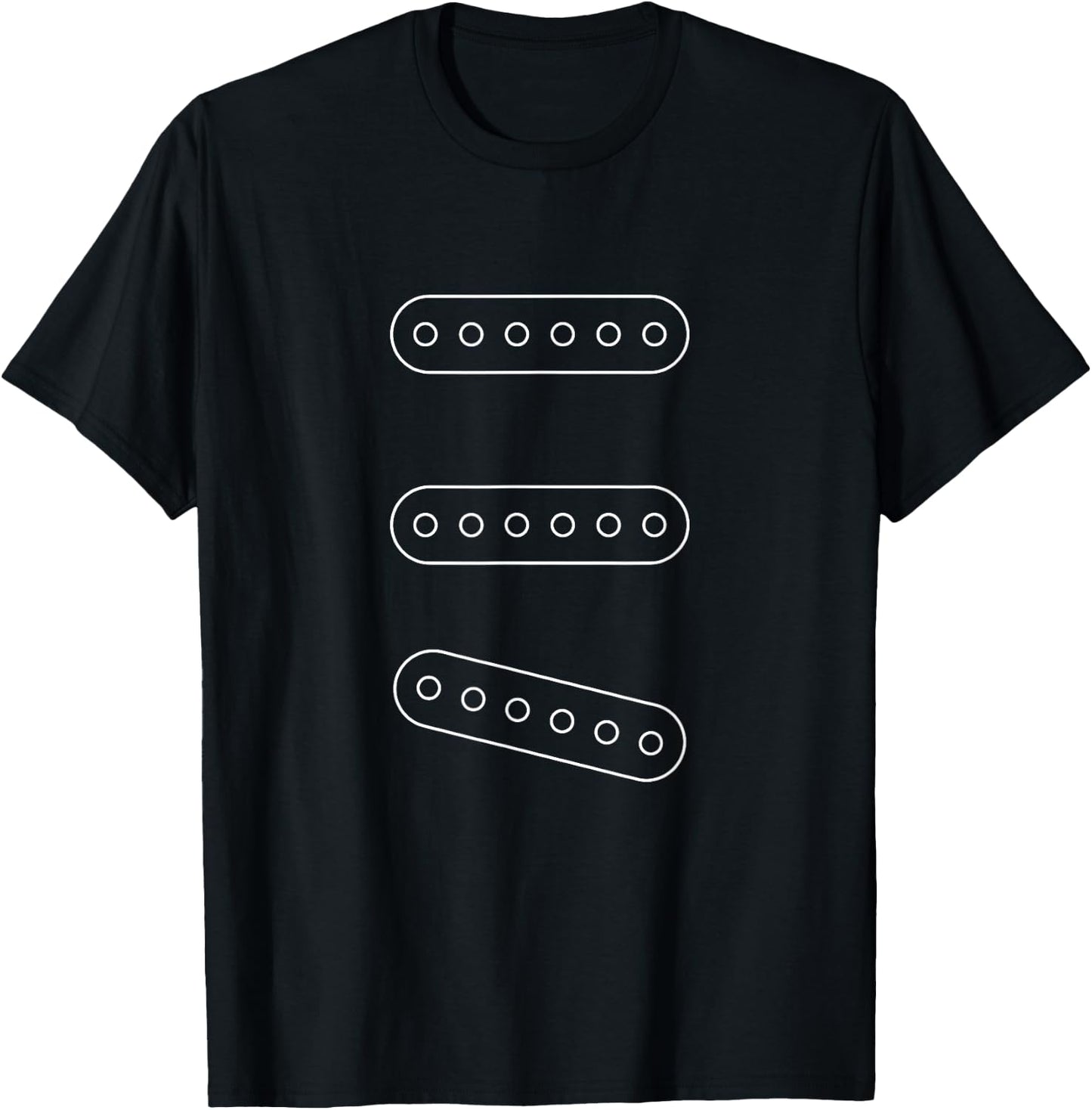 Triple Single Coils - Minimalist S Style Guitar Pickups T-Shirt - T-Shirt | Black