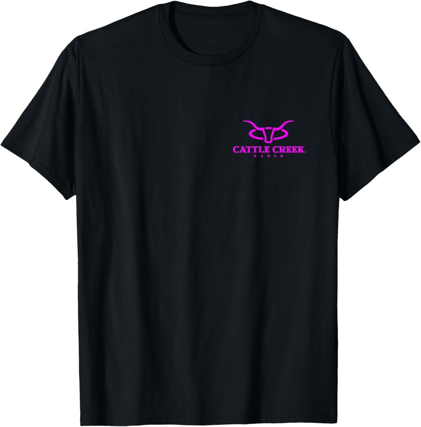 Cattle Creek Original Ranching Pink Logo T-Shirt - T-Shirt | Black