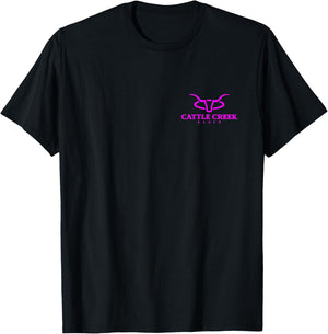 Cattle Creek Original Ranching Pink Logo T-Shirt - T-Shirt | Black